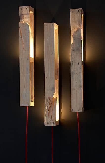 stylish broken pallet lamps