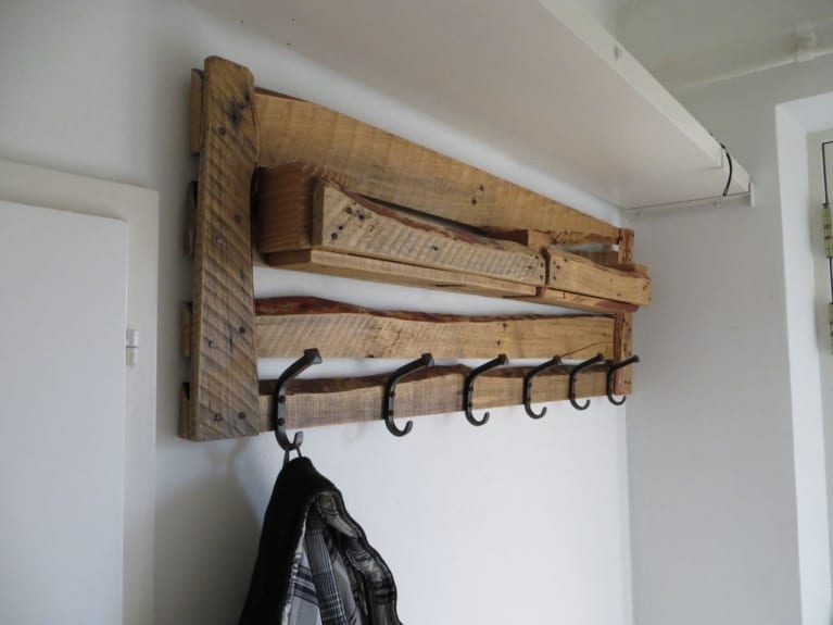 rustic pallet coat rack