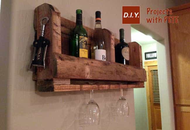 Easy to make pallet wine reack