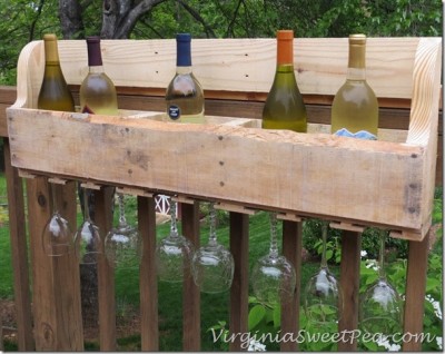 pallet wine rack