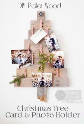 Pallet-Wood-Christmas-Tree-Card-Photo-Holder