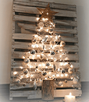 alternative pallet Christmas tree simple