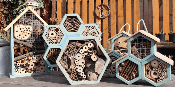 Bee hotel made from pallets