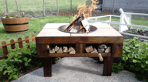 Pallet fire pit