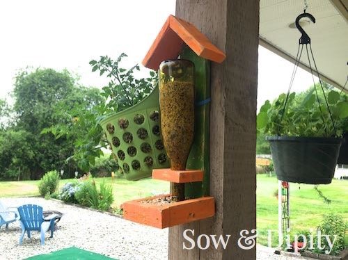 bird feeder made from pallets