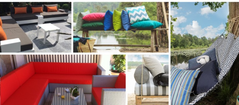 Collection of outdoor cushions