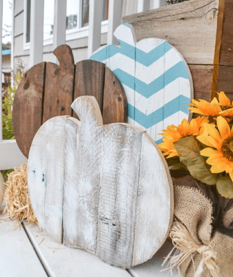 wooden pallet pumpkins cut-out