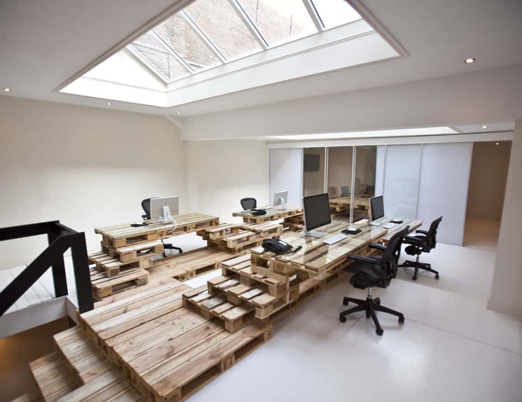 Office space made from pallets