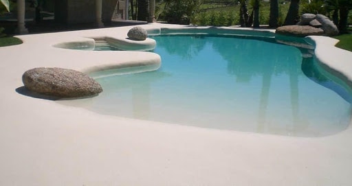 Sand pool in garden